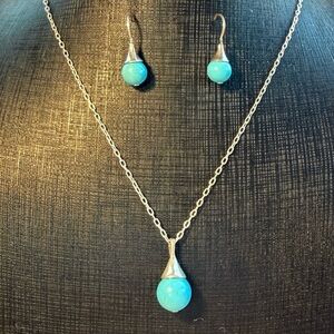 Sterling Silver and Turquoise Jewelry Set